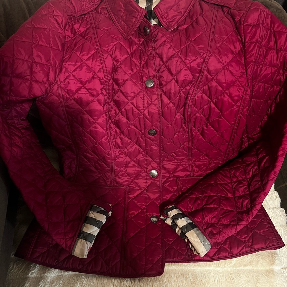 Burberry Brit Red Quilted Jacket - Picture 13 of 16